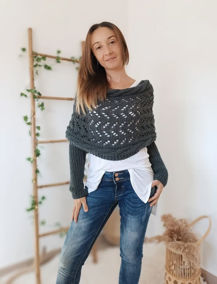 Alyssa Boho Gebreide Omslagdoek – Flatterend en Comfortabel voor Ieder Seizoen!