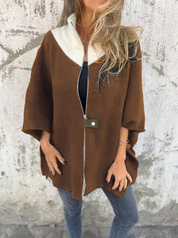 Rianne - Casual jack met opstaande kraag en ritssluiting