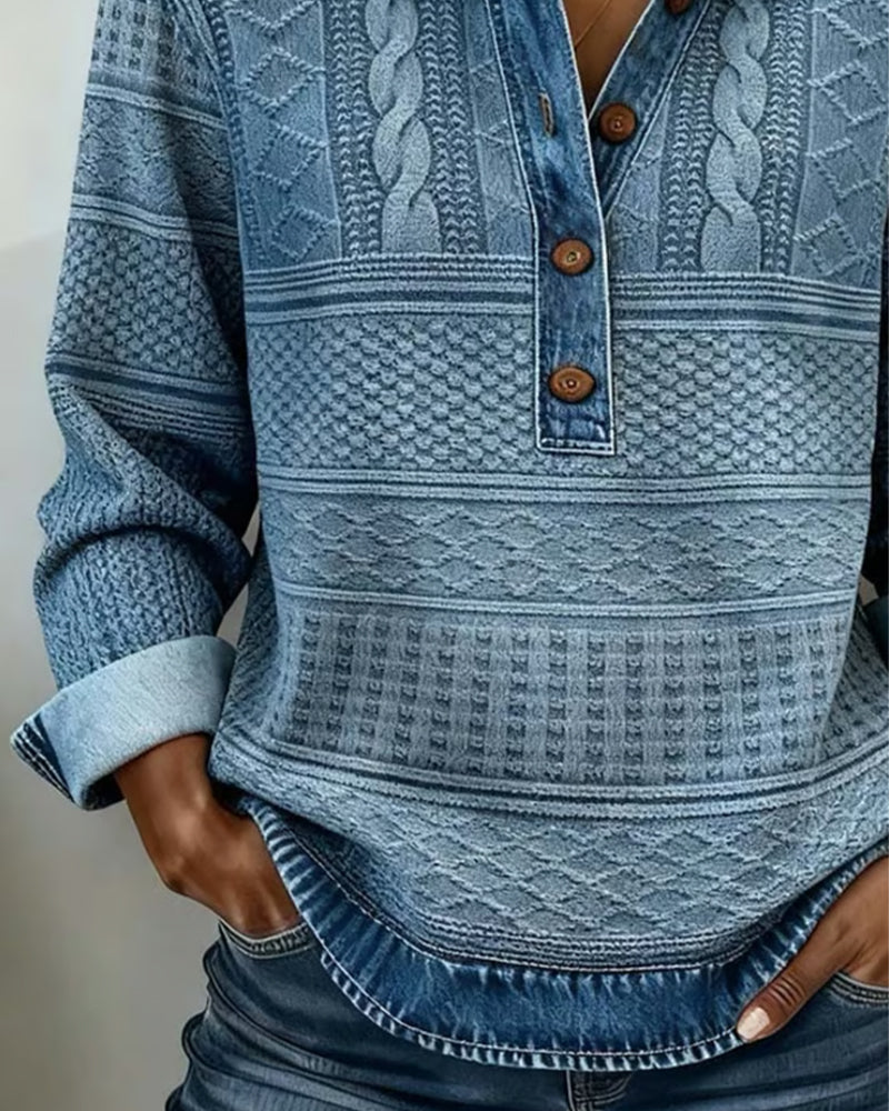 Gwenoriah - Moderne Halve Knoptrui – Chique Denimstijl