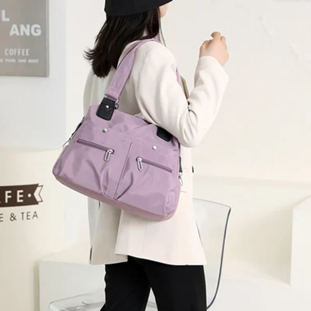 Pia - Chique Dagelijkse Multi-Pocket Schoudertas