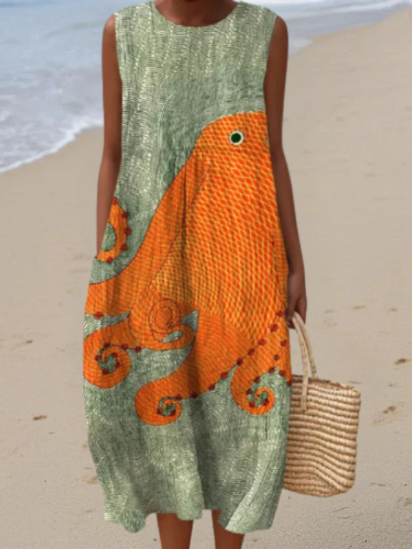 Tazira - Vrouwelijke Zomerjurk met prachtige print