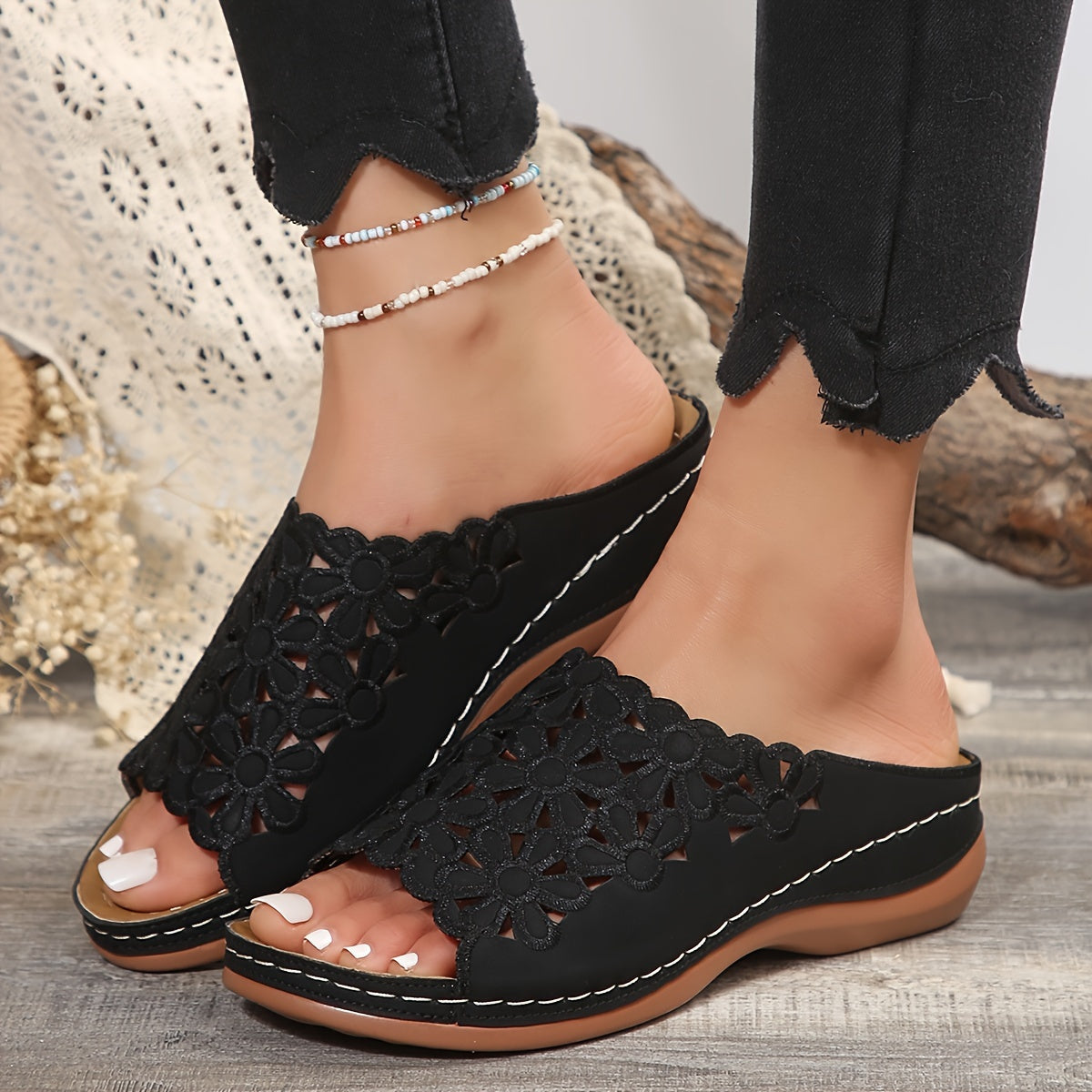 Rowenna - Orthopedische sandalen met sleehak – Ondersteuning, stabiliteit en elegantie voor elke dag