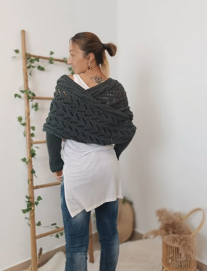 Alyssa Boho Gebreide Omslagdoek – Flatterend en Comfortabel voor Ieder Seizoen!