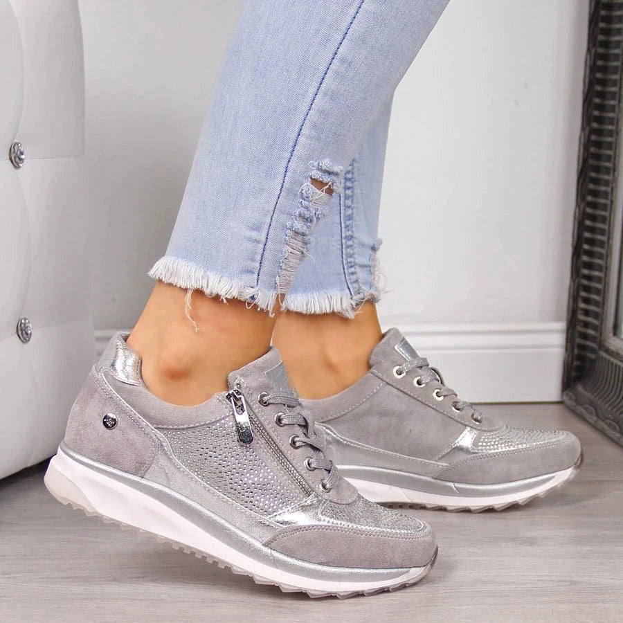 Ellemieke - Orthopedische damessneakers met zijrits