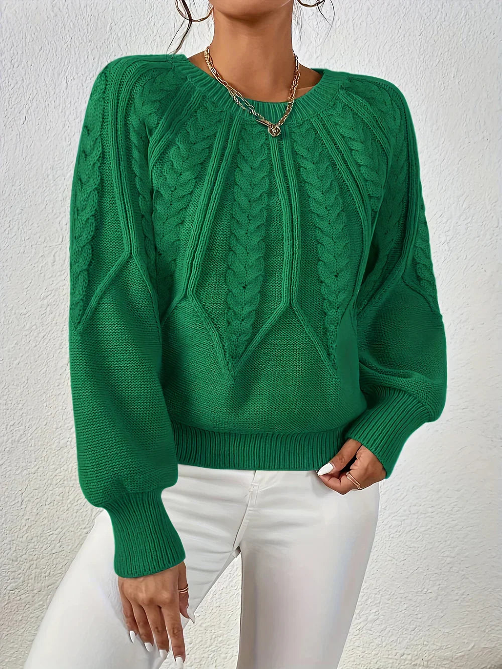 Cezanne - Dikke Pullover met Pofmouwen voor Dames
