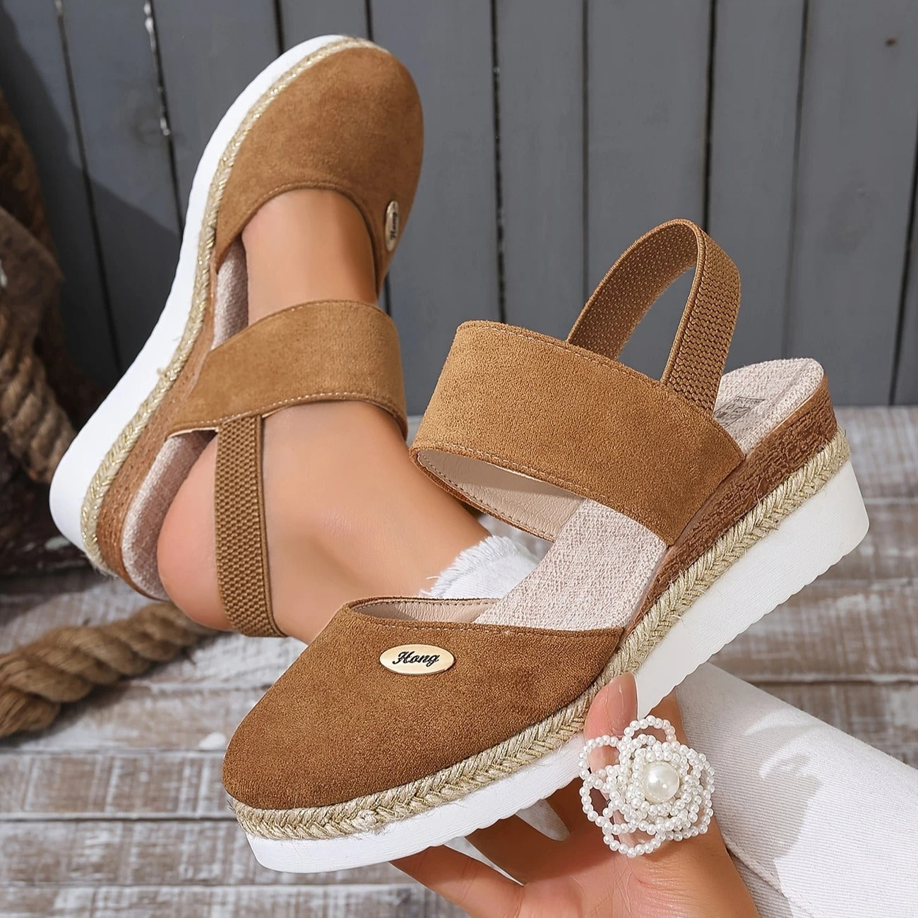 Lioraelle - Orthopedische sandalen met platform, geventileerd en casual