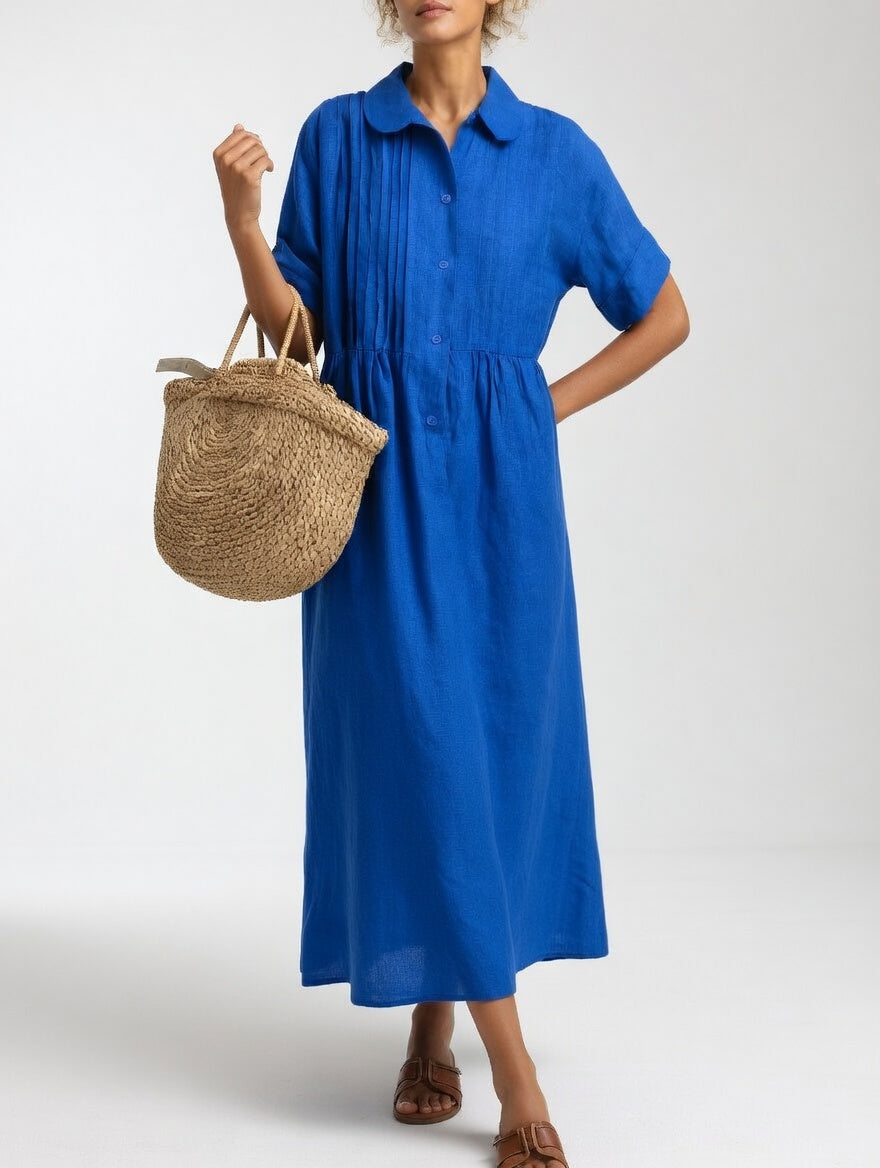 Quorissa - Lange chemise jurk voor dames van luchtig en comfortabel katoen