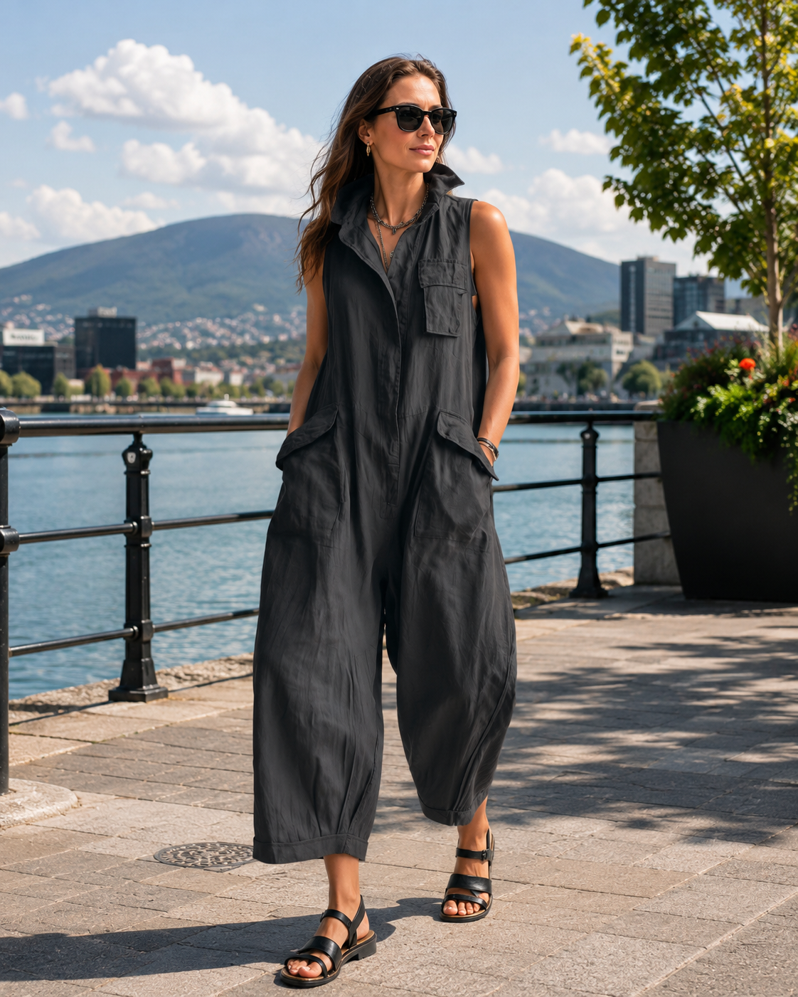 Aeris - Dames oversized jumpsuit met zakken | Perfect voor het najaar