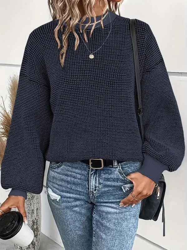 Bijou - Tricot Trui voor Vrouwen met Manchetkappen