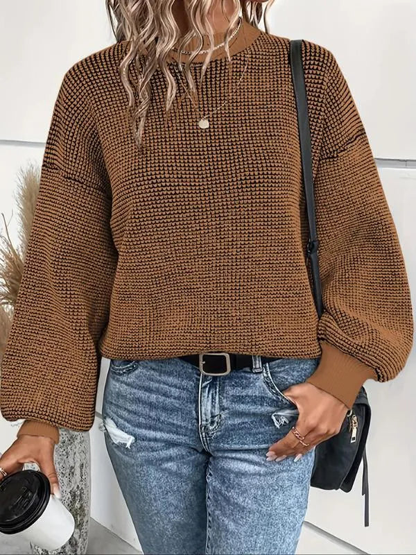 Bijou - Tricot Trui voor Vrouwen met Manchetkappen