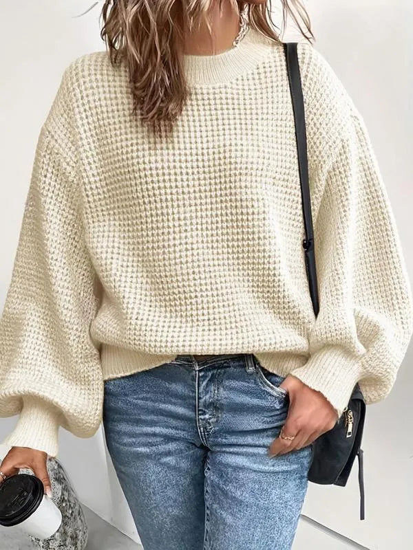 Bijou - Tricot Trui voor Vrouwen met Manchetkappen