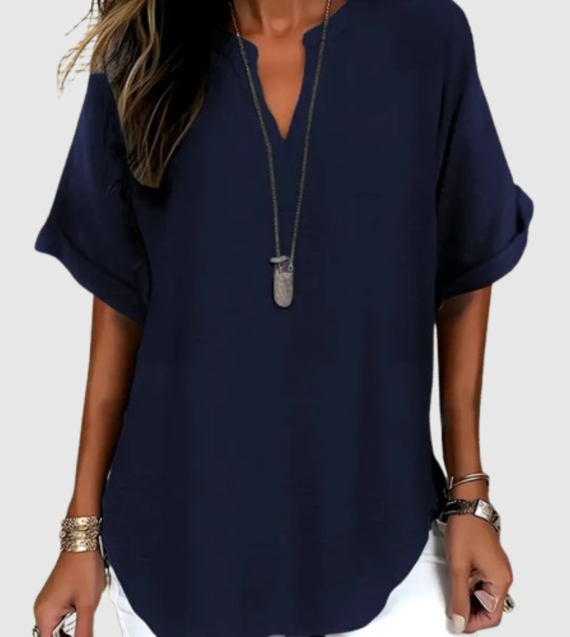 Sylmira - Elegante Losse Blouse met V-hals