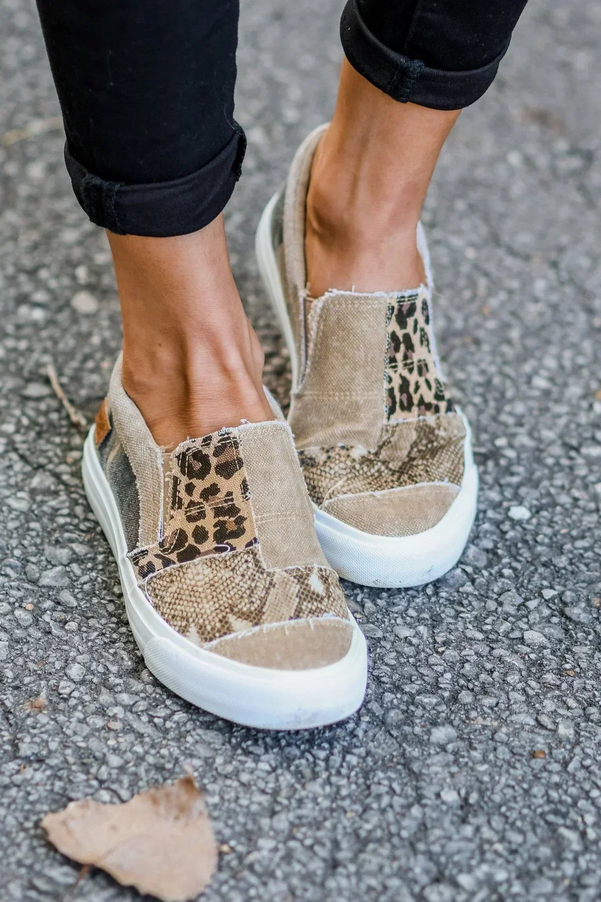 Yana - Trendy instap sneakers met prachtige print