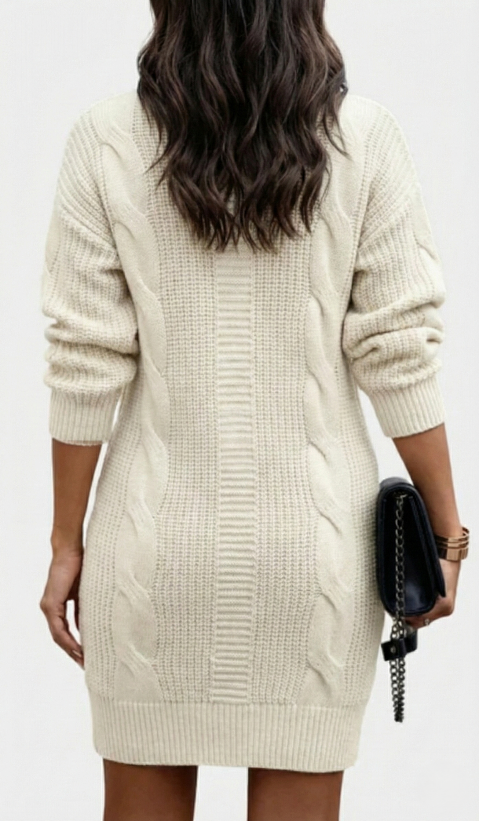Elinora - Trui Jurk Met Col