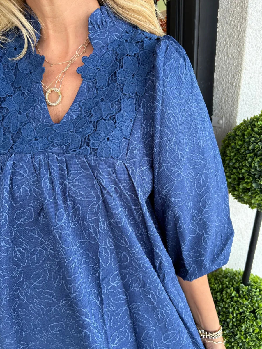 Tesia - Korte zomerjurk met pofmouwen voor elke leeftijd!