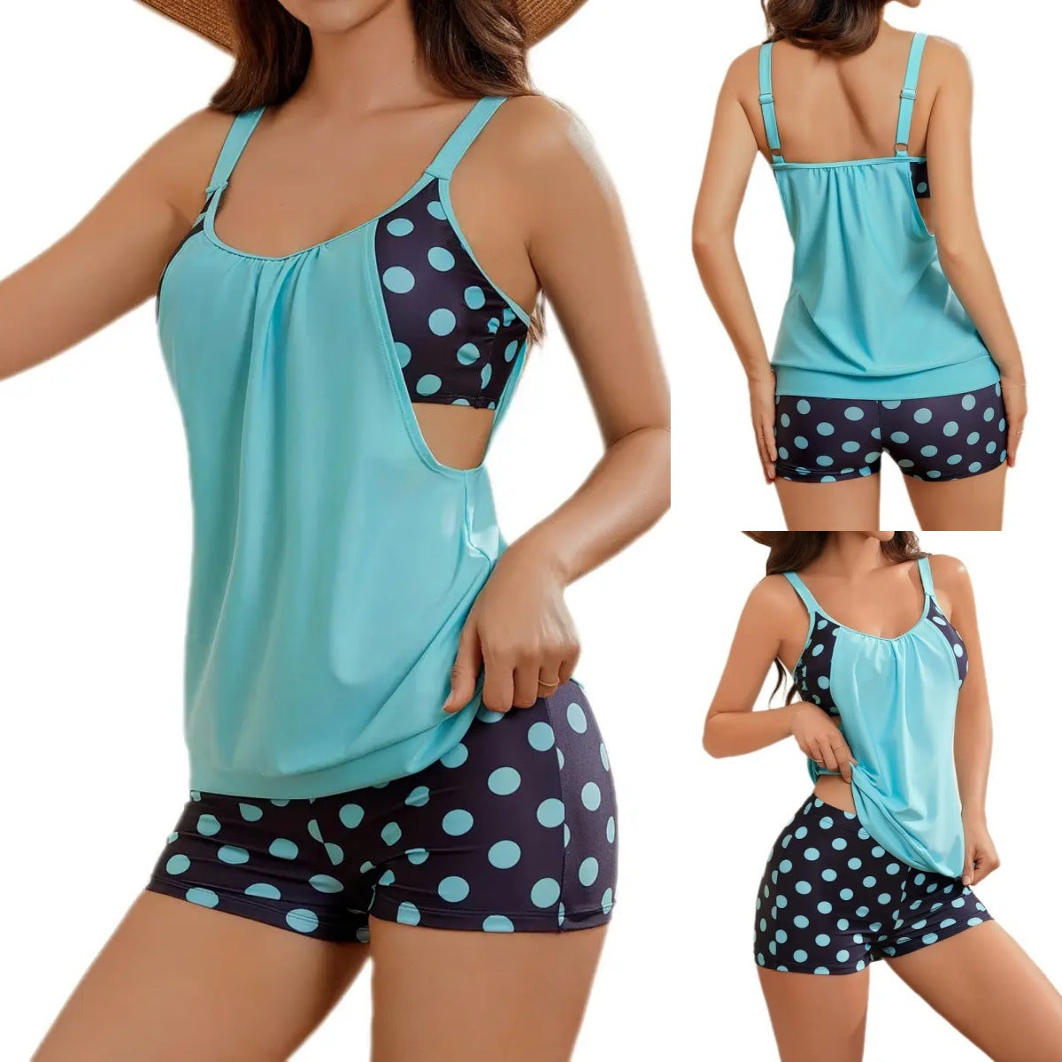 Hesoria - Dames bikini met hoge taille en stippen voor zomerstrand