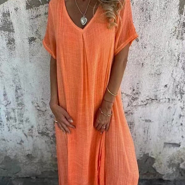 Fiorina - Luchtige zomerjurk in linnenstijl