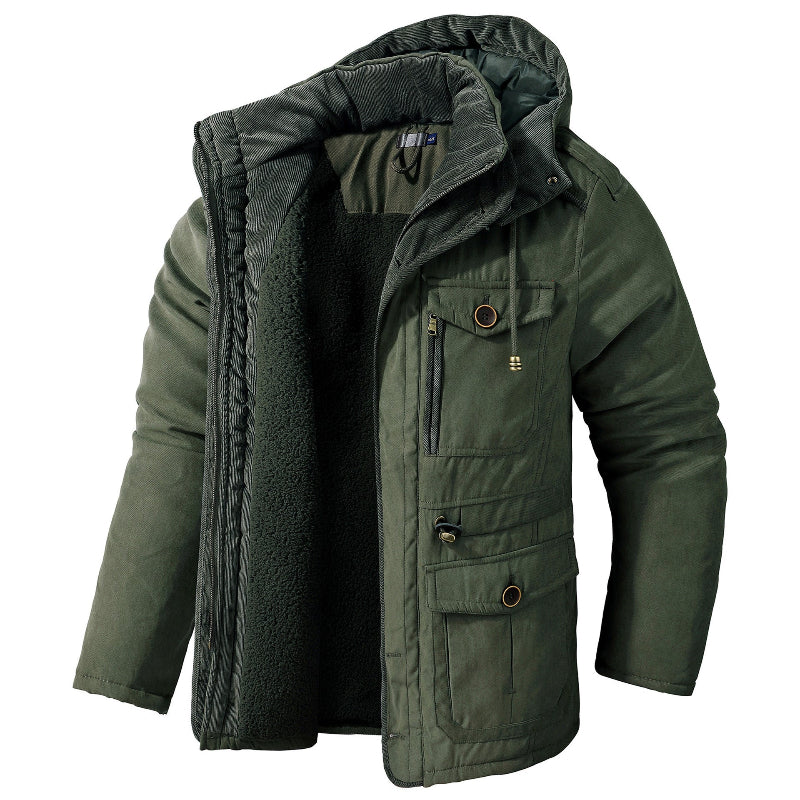 Florian - Warme heren parka met afneembare capuchon