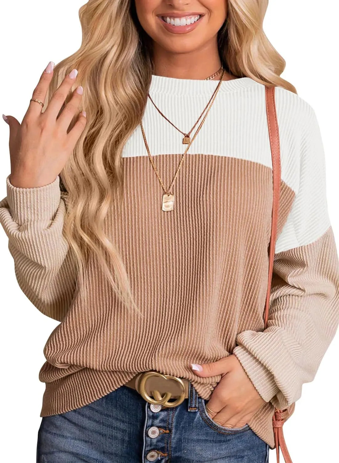 Jantine - Casual pullover sweatshirt met een ronde halslijn