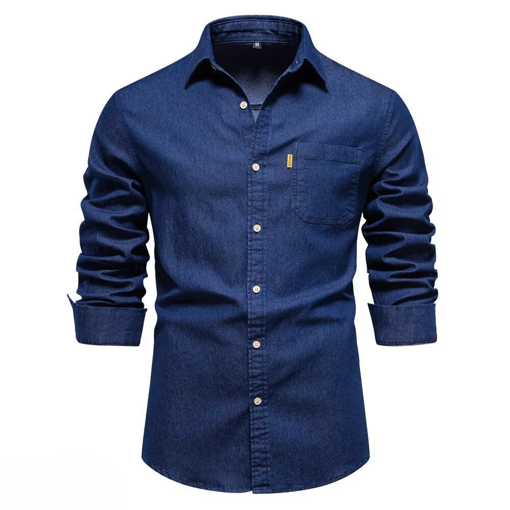 Joah - Denim heren overhemd
