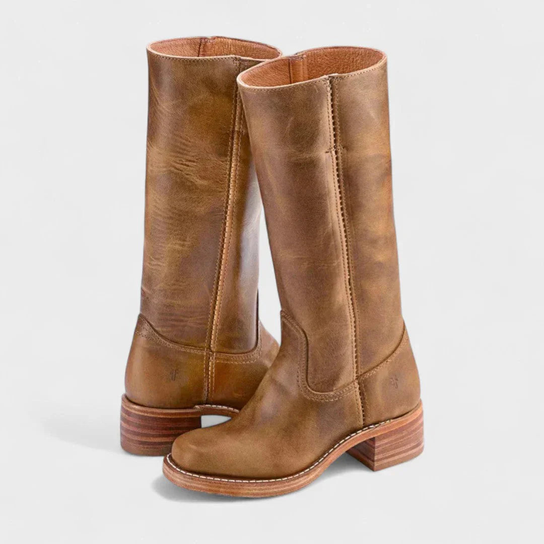 Marivellea - Retro Leren Laarzen voor Dames