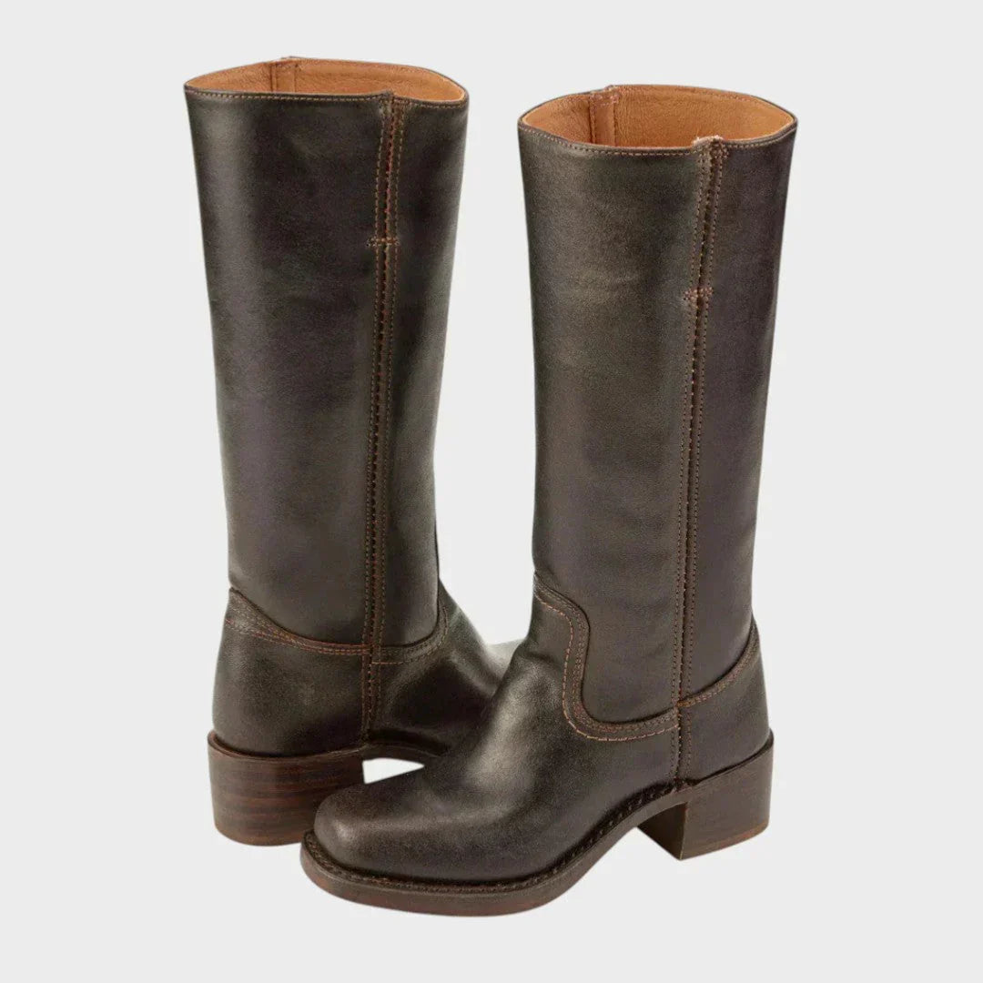 Marivellea - Retro Leren Laarzen voor Dames