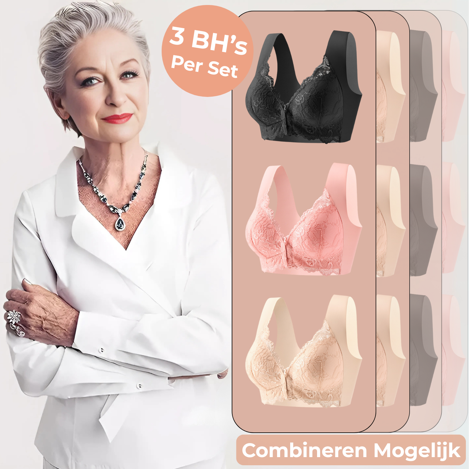 Faylinn - Wireless bra - Set van 3 bh's