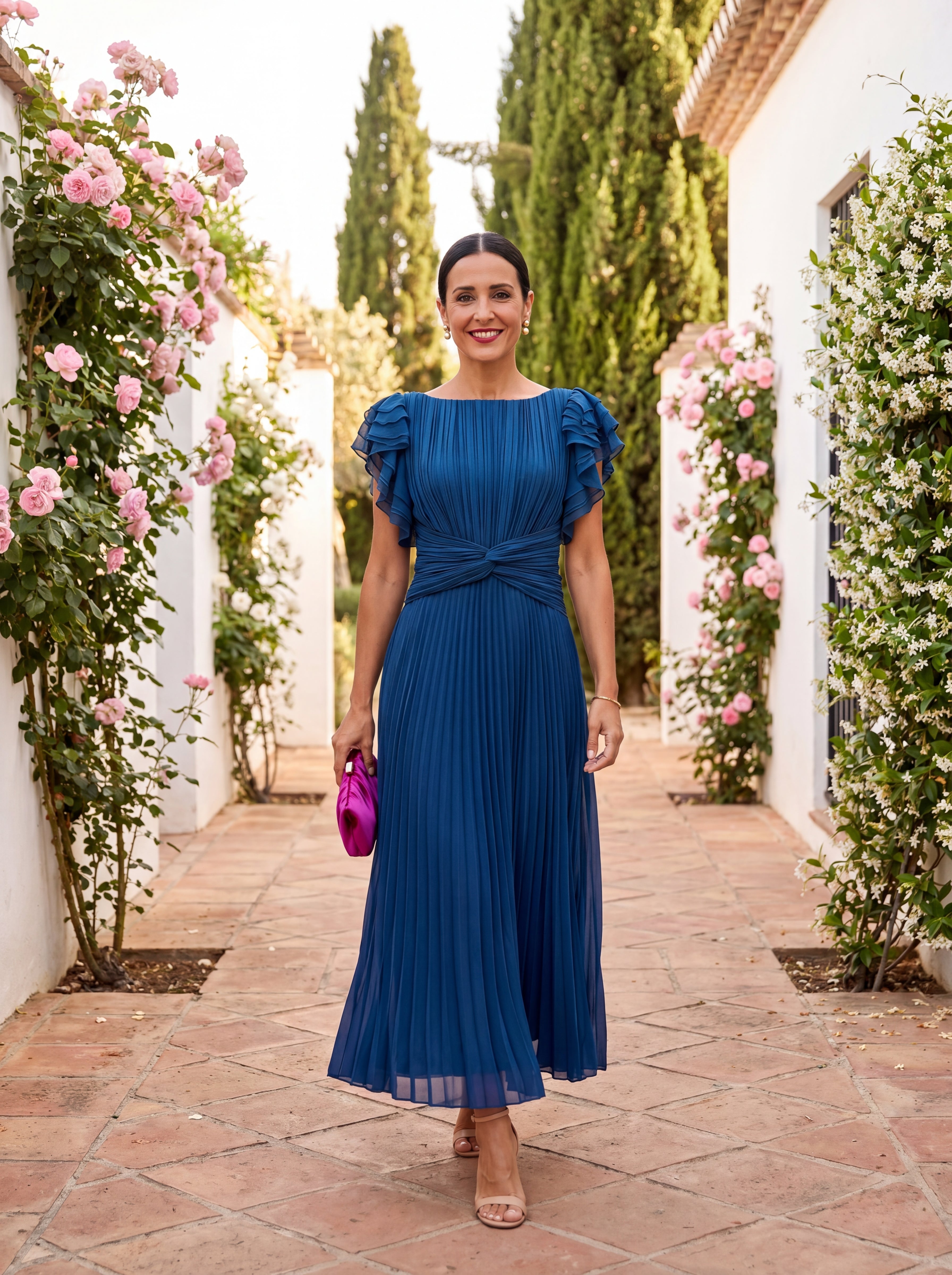 Myralune - Elegante plissé jurk voor bruiloften en chique avonden