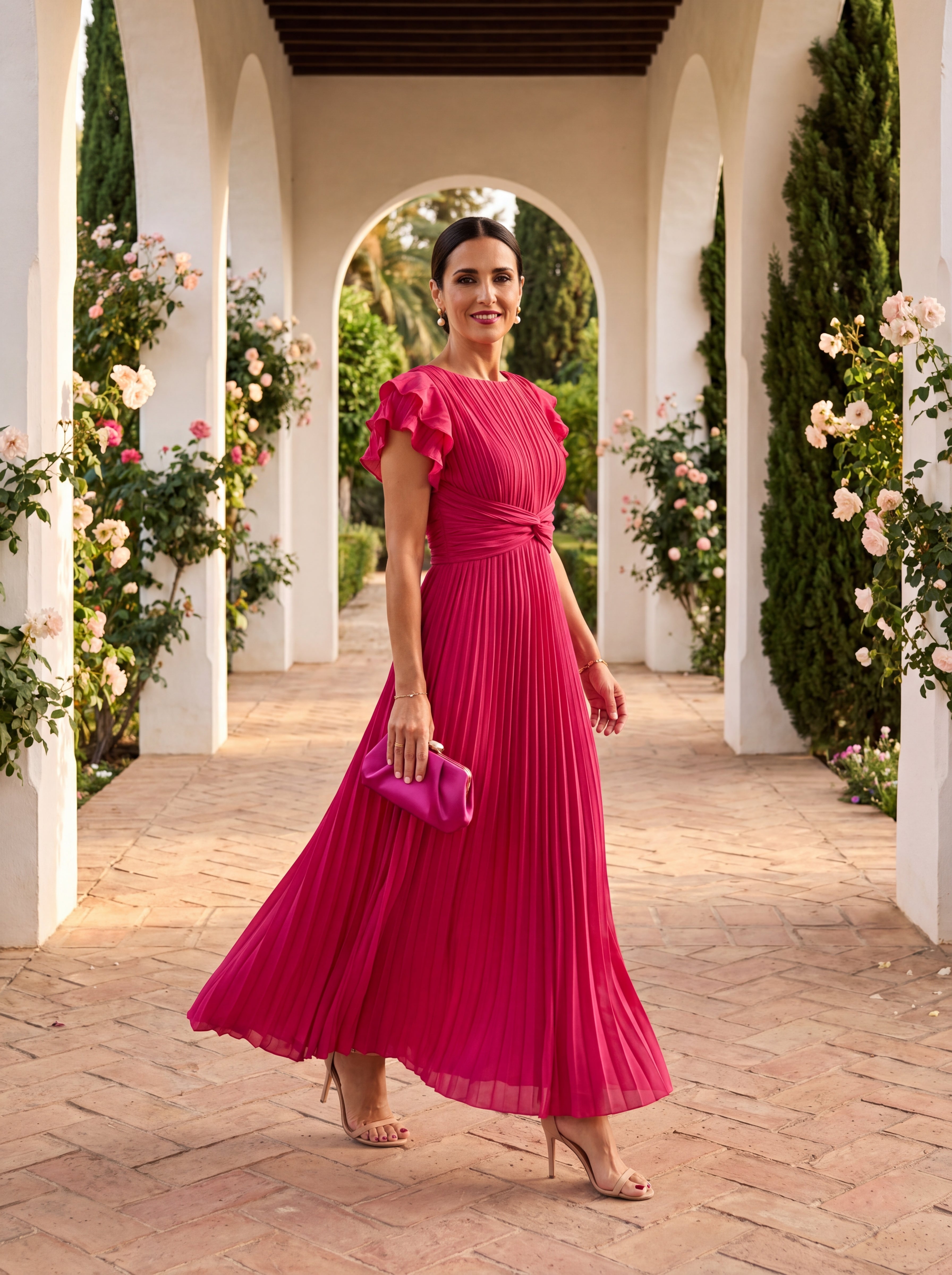 Myralune - Elegante plissé jurk voor bruiloften en chique avonden