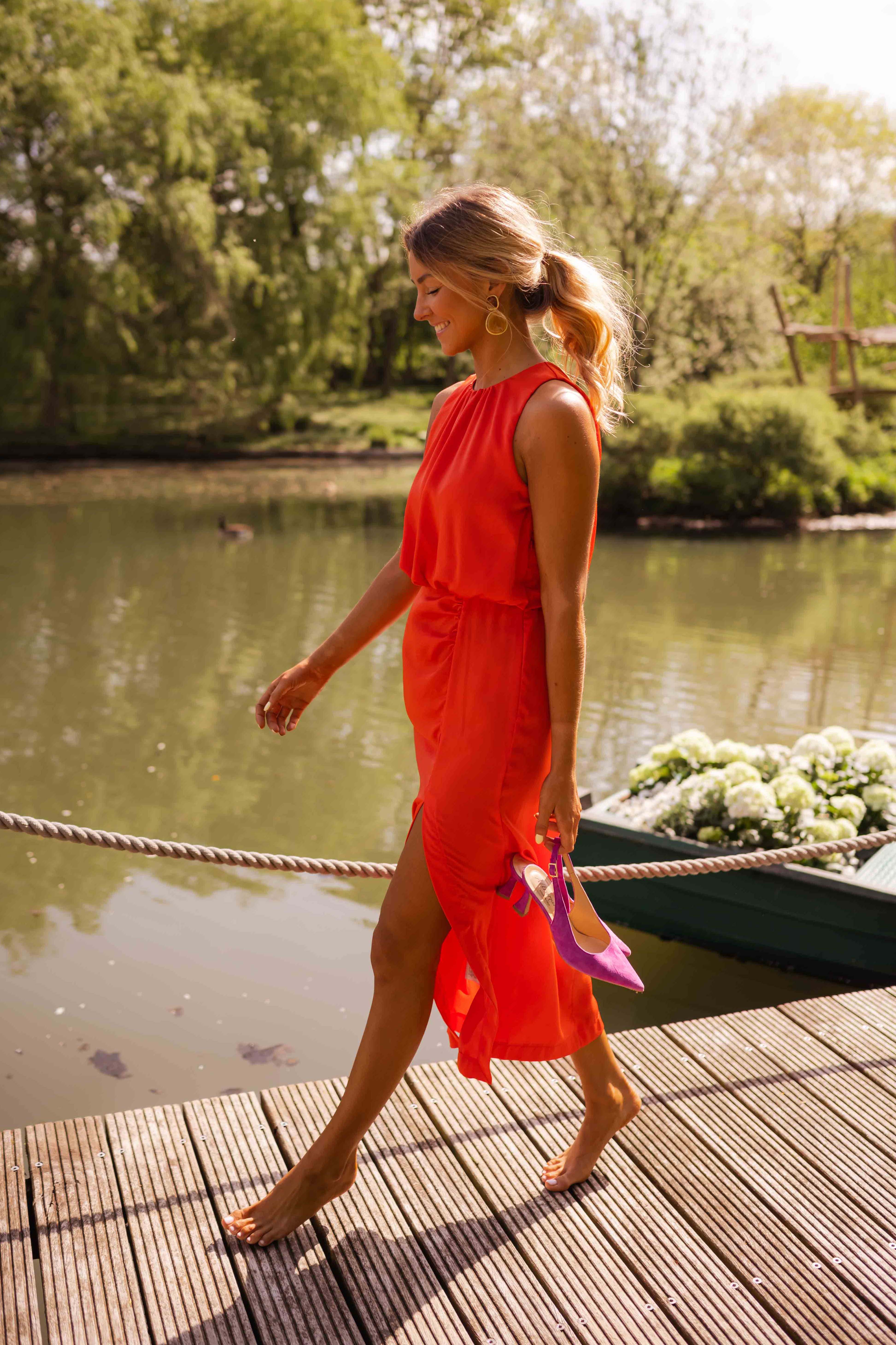 Anavella - Elegante zomerse midi-jurk | Perfect voor bruiloften en zomerfeestjes