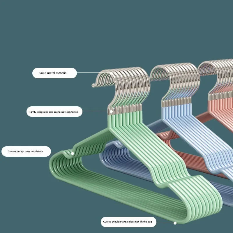Nano Trace - Cintres antidérapants gratuits pour enfants, porte-vêtements pour bébé enduit de vinyle épaissi, cintres multicolores pour vêtements pour tout-petits