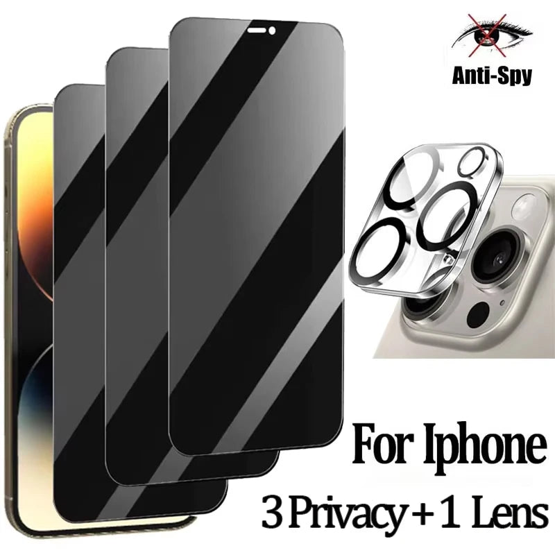 iPhone 16 17 18 15 14 pro verre trempé de confidentialité pour iphone 15 14 13 12 11 pro max iphone14 iphone13 iphone16 iphone 16 pro verre trempe accessoires de protection d'écran anti espion iphone 14pro