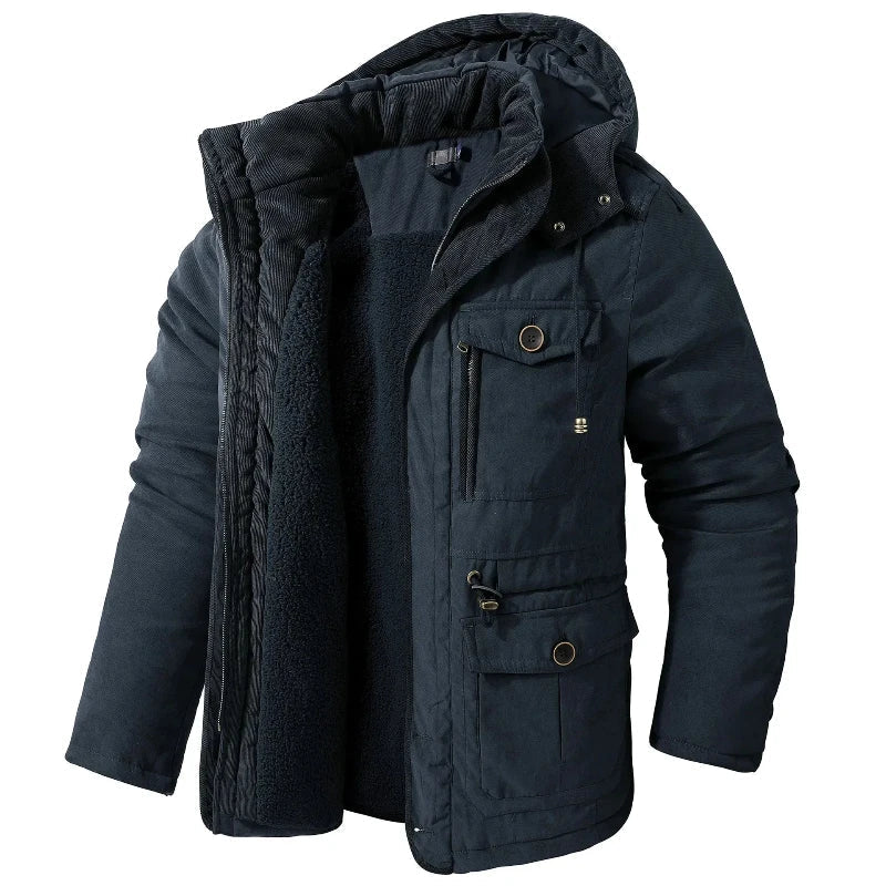 Florian - Warme heren parka met afneembare capuchon
