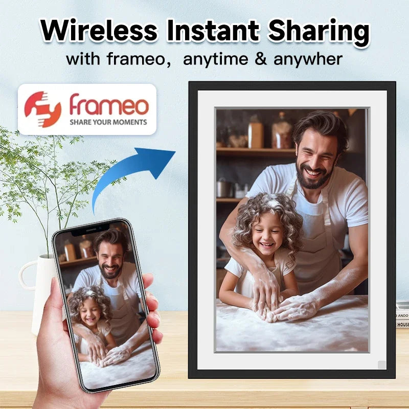 Christmas Gift Frameo 10.1 Inch WiFi Digital Picture Frame,1280 * 800IPS HD Cloud Smart Digital Photo Frame,32GB Storage,