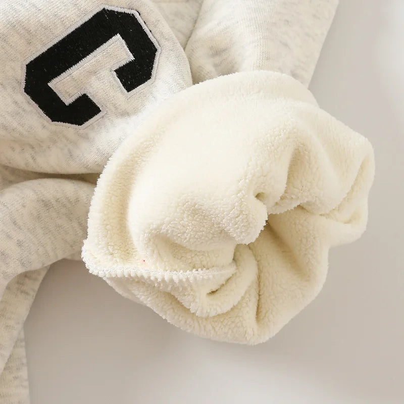 MILANCEL – barboteuse pour bébé, doublure épaisse, combinaisons pour garçons, doublure en fourrure, vêtements pour tout-petits, tenue pour garçons, automne 2024