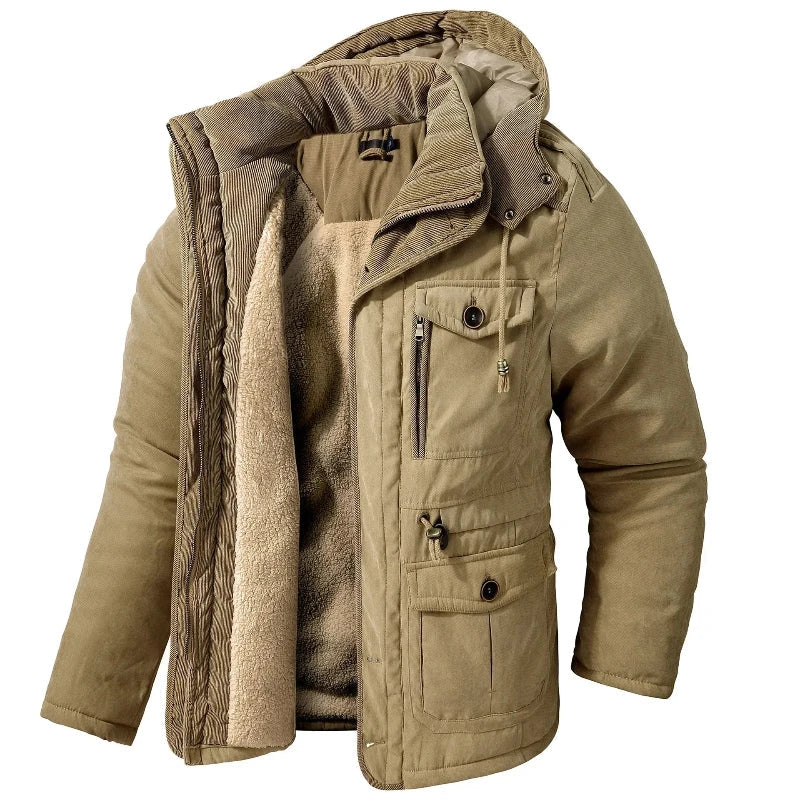 Florian - Warme heren parka met afneembare capuchon