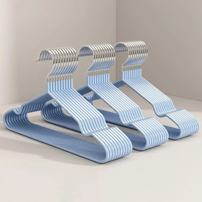 Nano Trace - Cintres antidérapants gratuits pour enfants, porte-vêtements pour bébé enduit de vinyle épaissi, cintres multicolores pour vêtements pour tout-petits