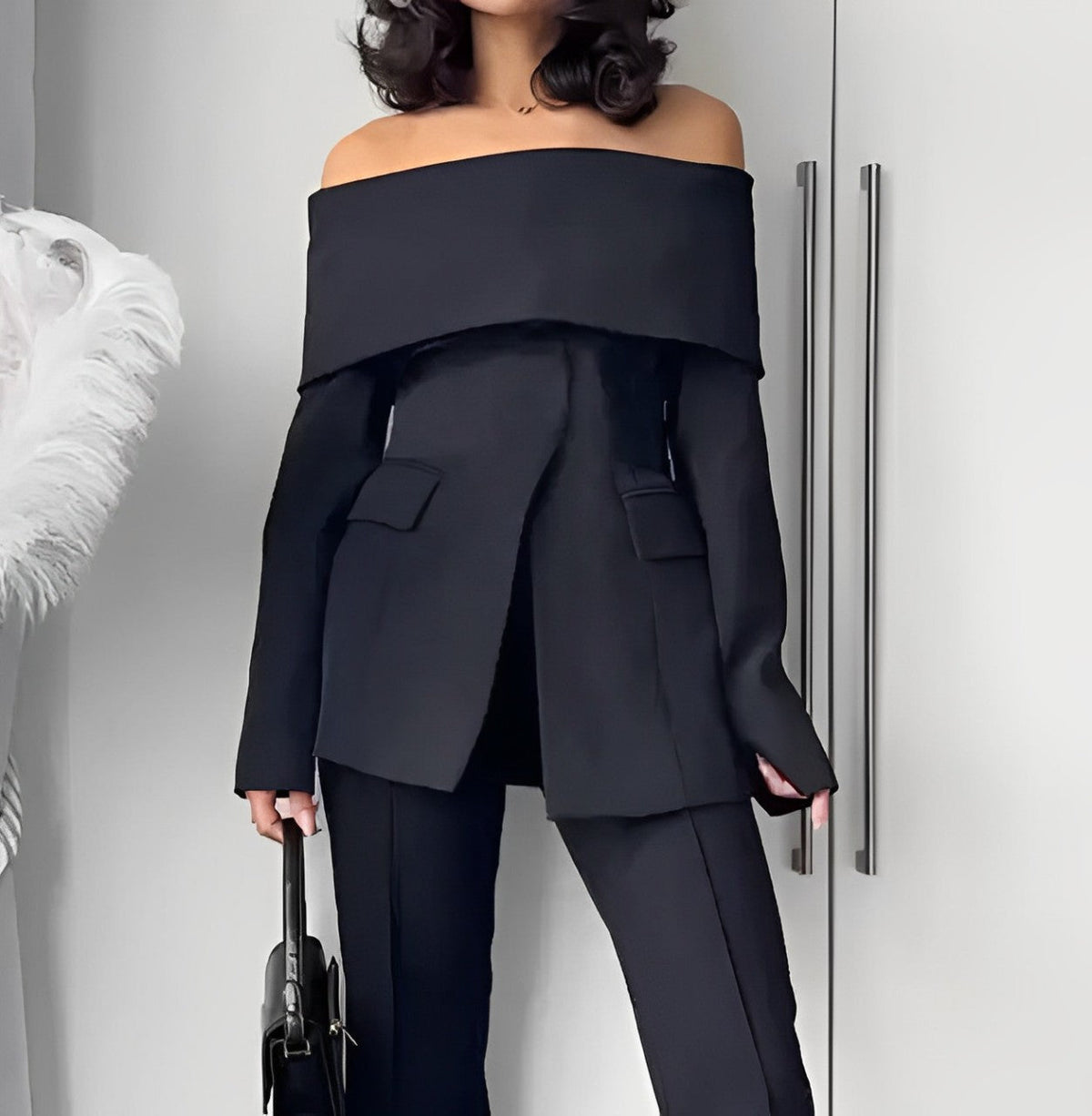 Jessica - Off shoulder blazer (vandaag met GRATIS pantalon)