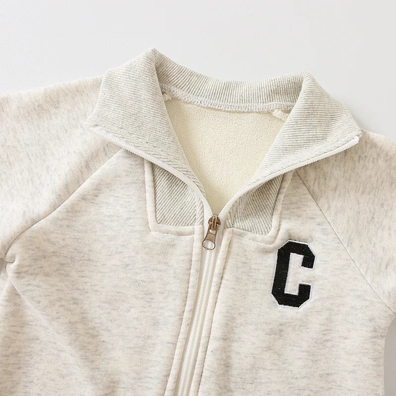MILANCEL – barboteuse pour bébé, doublure épaisse, combinaisons pour garçons, doublure en fourrure, vêtements pour tout-petits, tenue pour garçons, automne 2024