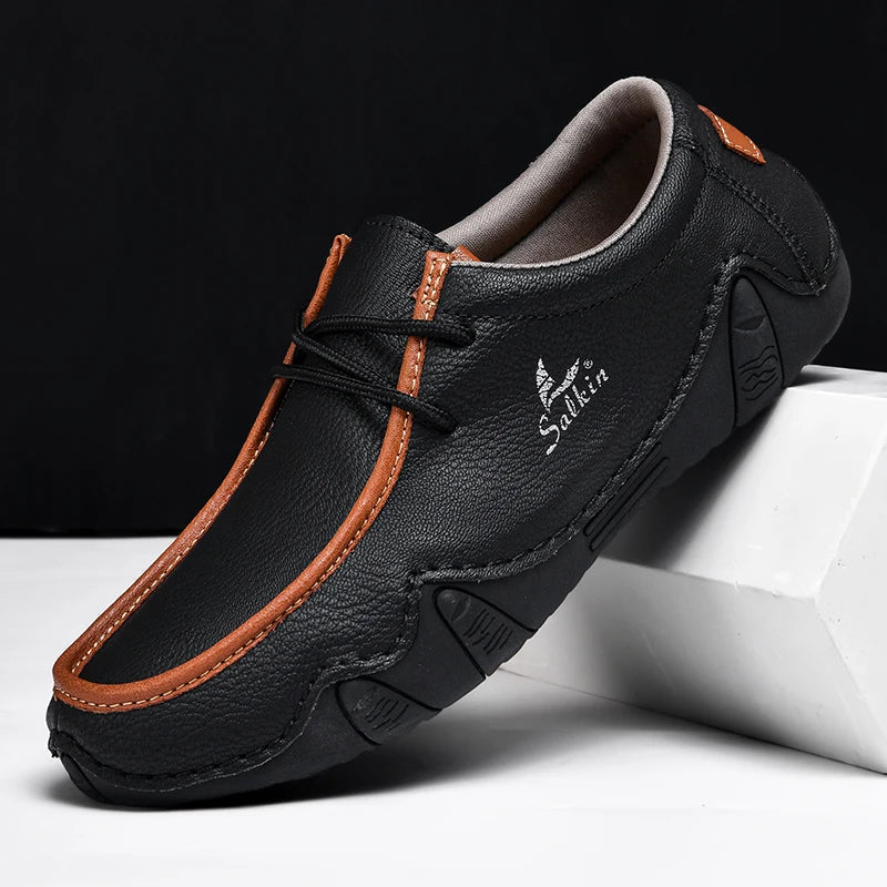 Laurent - Heren mocassins met veters en een soepele, lichte zool