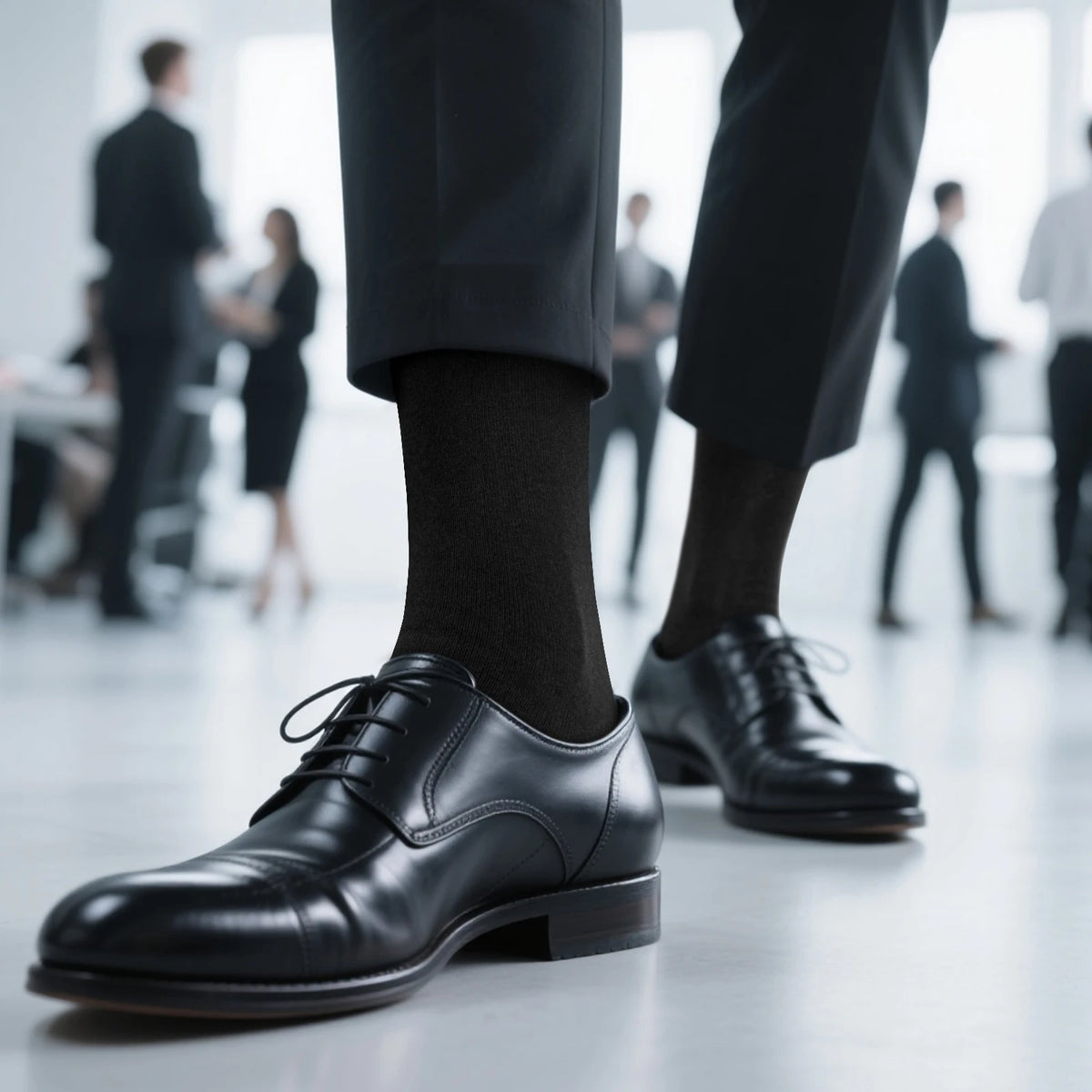YUEDGE-Chaussettes Légères et Respirantes en Coton pour Homme, Vêtement Formel et Décontracté pour Bureau et Affaires, Taille ino -46 EU, 5 Paires/Paquet
