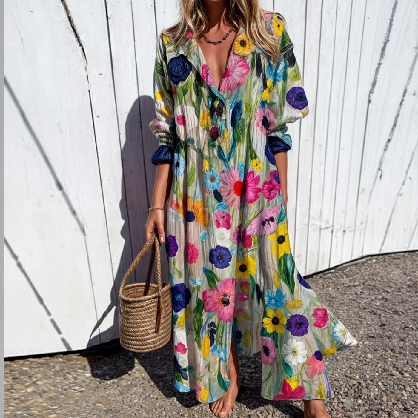Odile - Kleurrijke jurk voor de lente en zomer