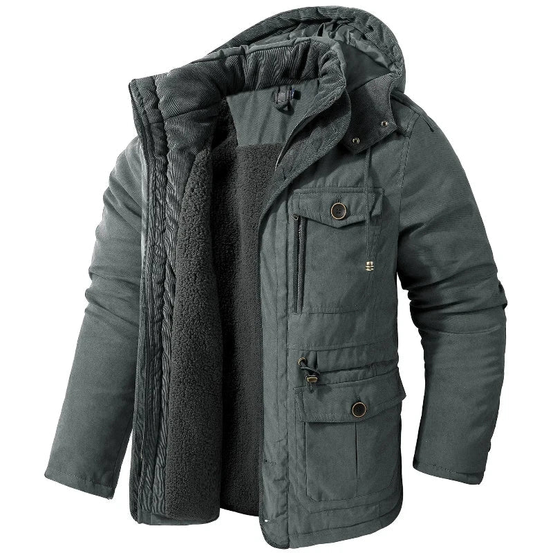 Florian - Warme heren parka met afneembare capuchon