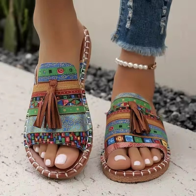 Erythia - Vrouwen platte sandalen me comfortabele zool