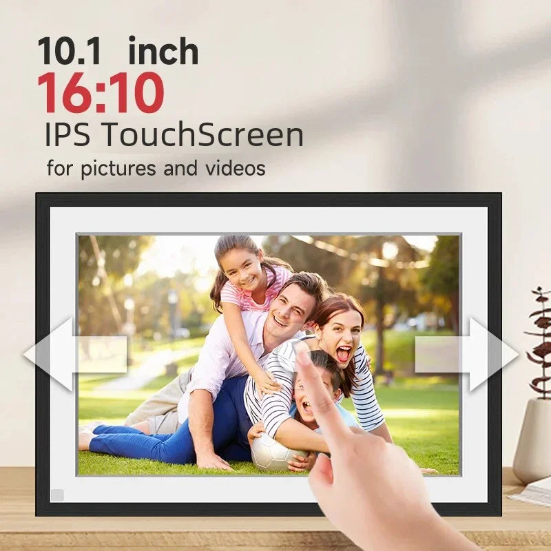 Christmas Gift Frameo 10.1 Inch WiFi Digital Picture Frame,1280 * 800IPS HD Cloud Smart Digital Photo Frame,32GB Storage,
