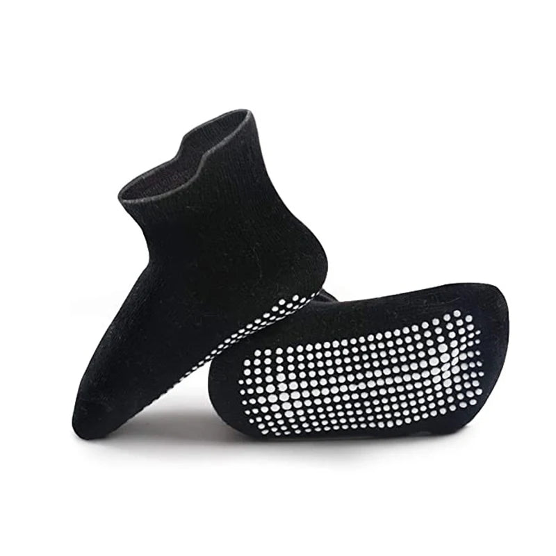 12 paires de chaussettes antidérapantes noires, blanches et grises pour tout-petits apprenant à marcher, chaussettes antidérapantes pour bébés