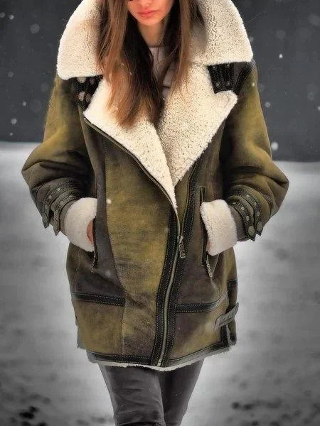 Briseline - Winterjas Gevoerd met Synthetisch Leer