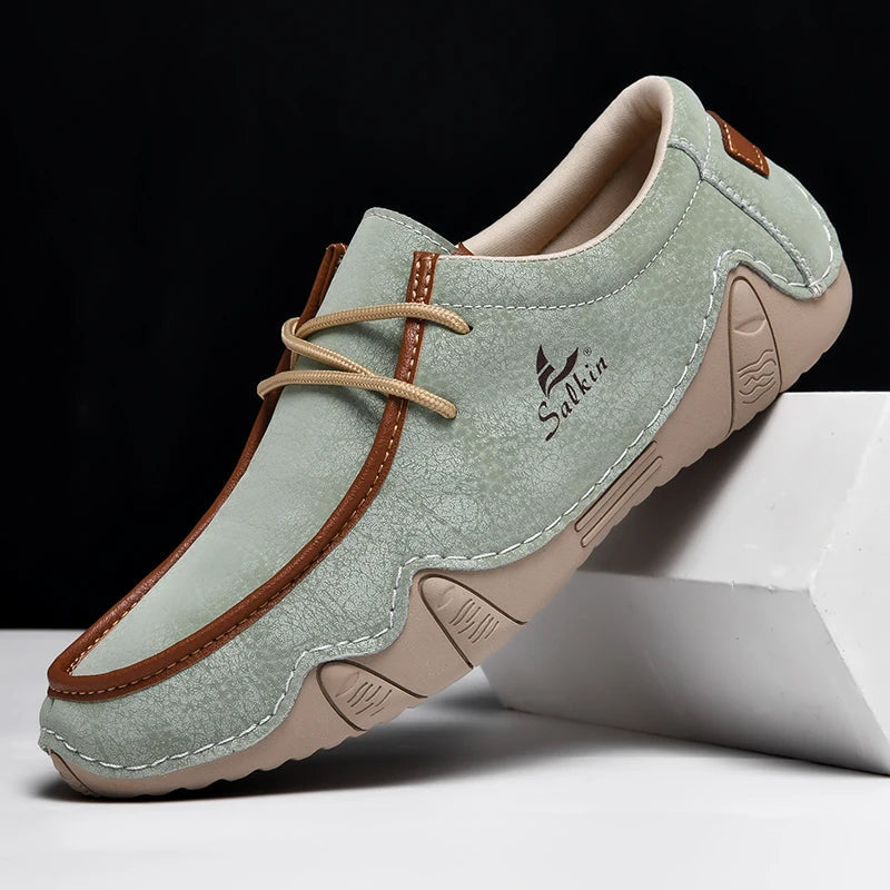 Laurent - Heren mocassins met veters en een soepele, lichte zool