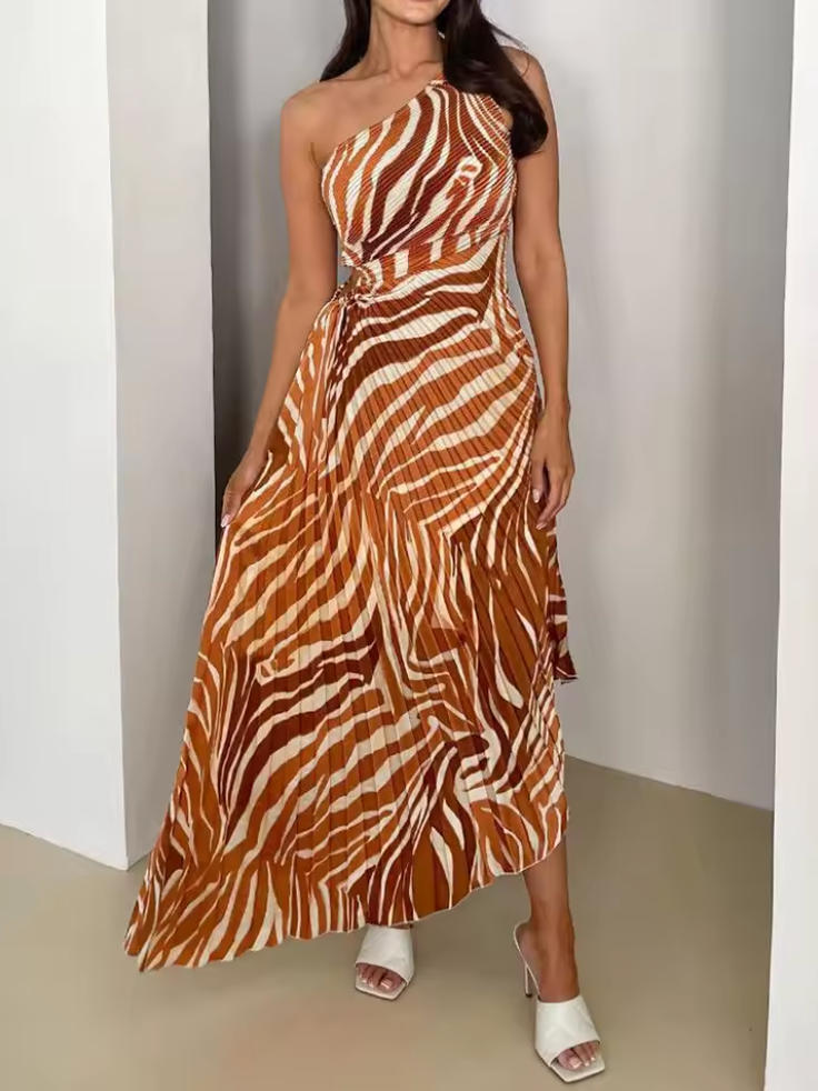 Alma - Elegante geplooide zomerjurk