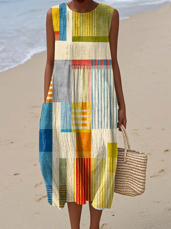 Tazira - Vrouwelijke Zomerjurk met prachtige print